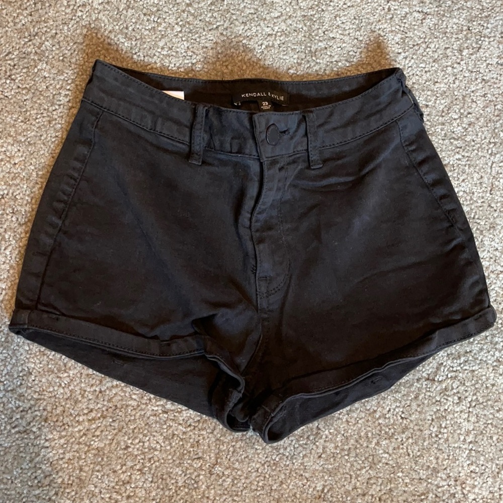 High waisted black shorts